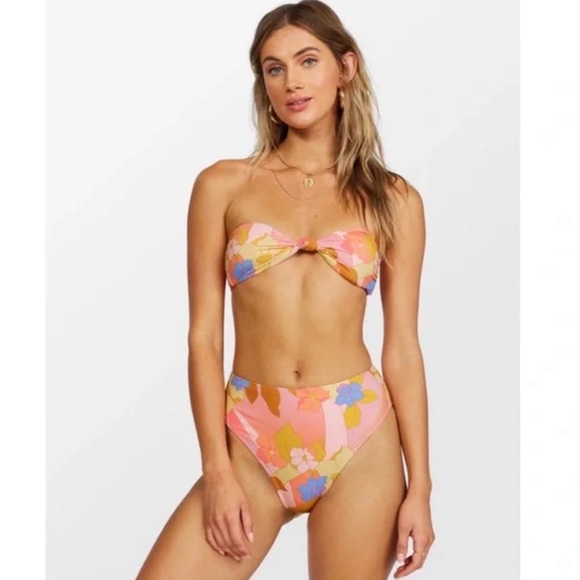 Billabong Other - NWT Billabong Retro Groovy Garden High Rise Bikini Size Large